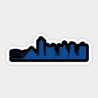 Memphis Skyline Blue Sticker